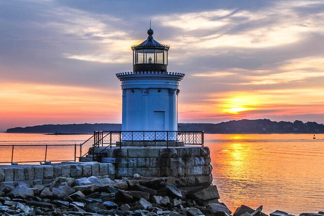 Sunset Lighthouse Cruise Tour from Casco Bay - Stop 3: the 1897 caisson-style light station at the shipping channel